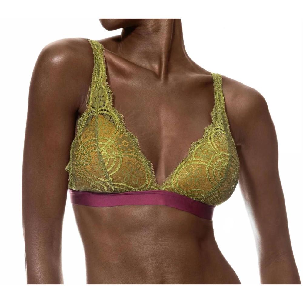 NEW MEY triangle bra - plus in urban green